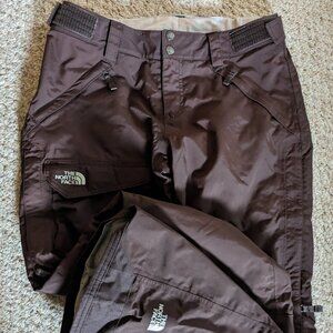 North Face Womens M Brown Snow Ski Snowboard Pants Winter Waterproof HyVent